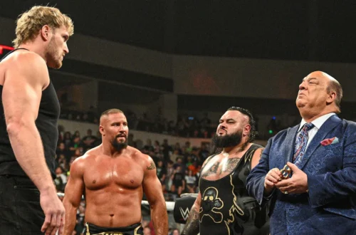 Logan Paul joined forces with The Vision. [Image via WWE.com]